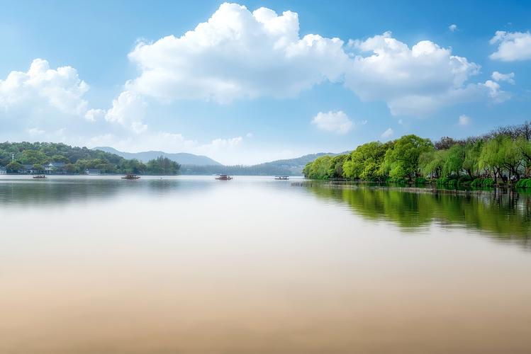 杭州西湖山水自然风光图片